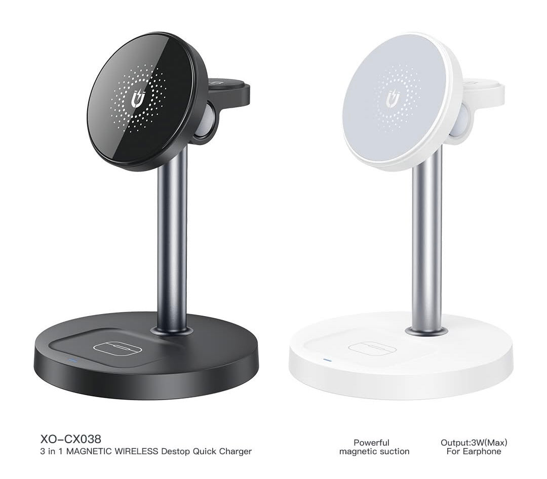 3-in-1 Magnetic Wireless Desktop Charger
